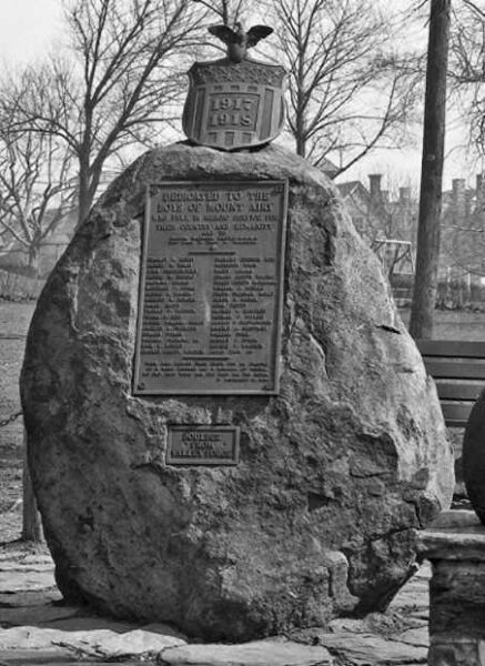 MOUNT AIRY WORLD WAR I ORIGINAL MEMORIAL