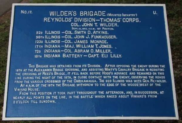 WILDER’S BRIGADE (MOUNTED INFANTRY) WAR MEMORIAL PLAQUE
