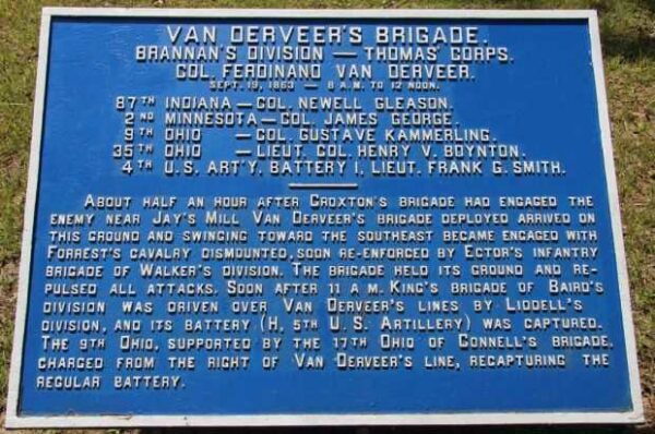 VAN DERVEER’S BRIGADE WAR MEMORIAL PLAQUE II