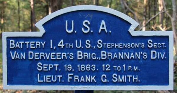 BATTERY I, 4TH U.S. WAR MEMORIAL MARKER