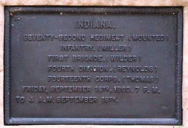 INDIANA SEVENTY-SECOND REGIMENT (MOUNTED) INFANTRY WAR MEMORIAL PLAQUE II