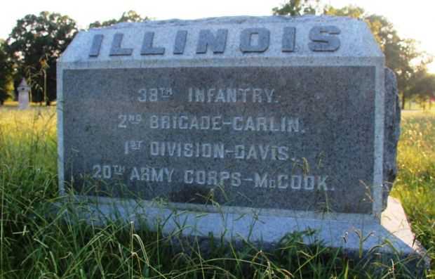 38TH ILLINOIS INFANTRY WAR MEMORIAL FRONT