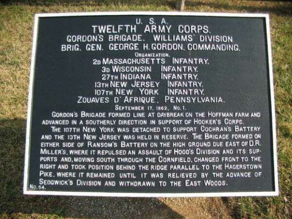 TWELFTH ARMY CORPS WAR MEMORIAL PLAQUE VII