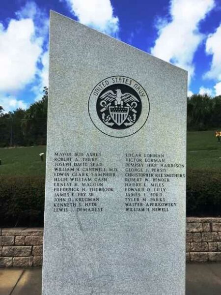 DAYTONA MEMORIAL PARK VETERANS MEMORIAL STONE A