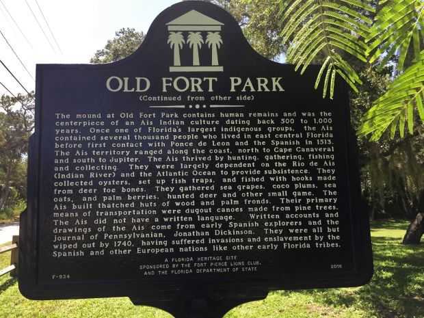OLD FORT PARK MEMORIAL MARKER BACK