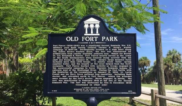 OLD FORT PARK MEMORIAL MARKER FRONT