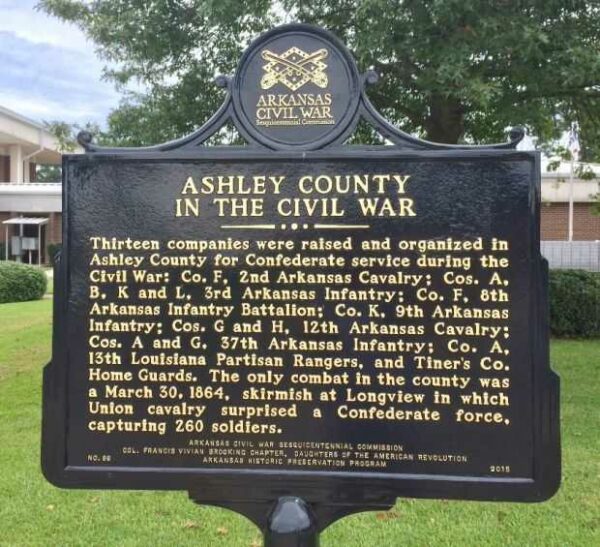 ASHLEY COUNTY IN THE CIVIL WAR MEMORIAL MARKER