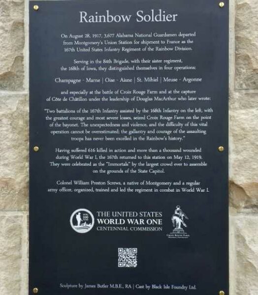 RAINBOW SOLDIER MEMORIAL PLAQUE A
