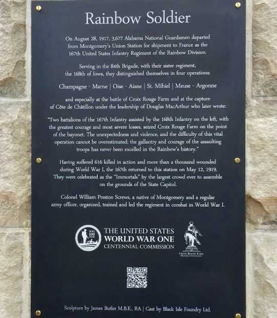 RAINBOW SOLDIER MEMORIAL PLAQUE A