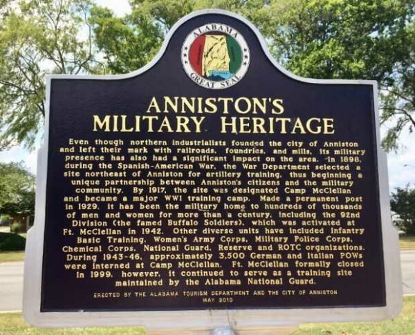 ANNISTON’S MILITARY HERITAGE MEMORIAL MARKER