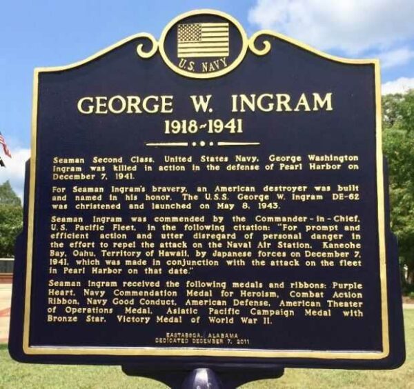 GEORGE W. INGRAM WAR MEMORIAL MARKER