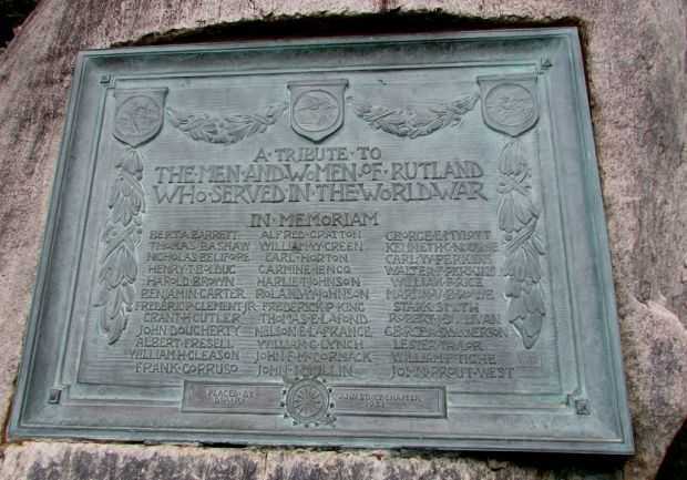 RUTLAND WORLD WAR MEMORIAL PLAQUE