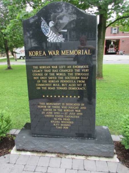 RUTLAND KOREA WAR MEMORIAL FRONT