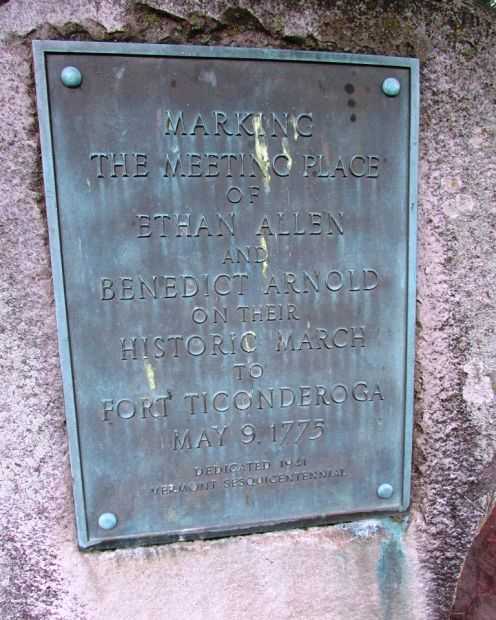 MEETING OF ALLEN AND ARNOLD MEMORIAL PLAQUE