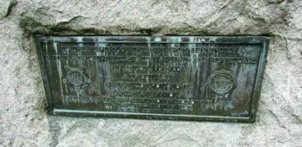 BENNINGTON CIVIL WAR MEMORIAL PLAQUE