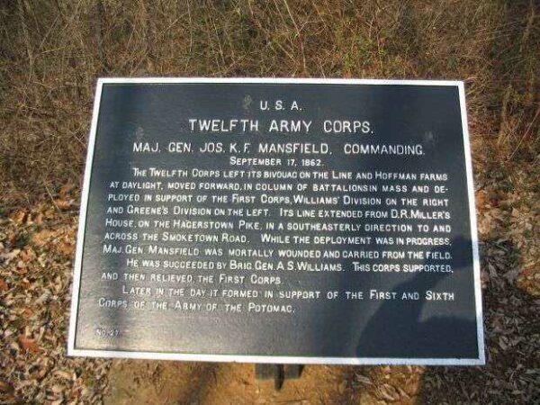 TWELFTH ARMY CORPS WAR MEMORIAL PLAQUE