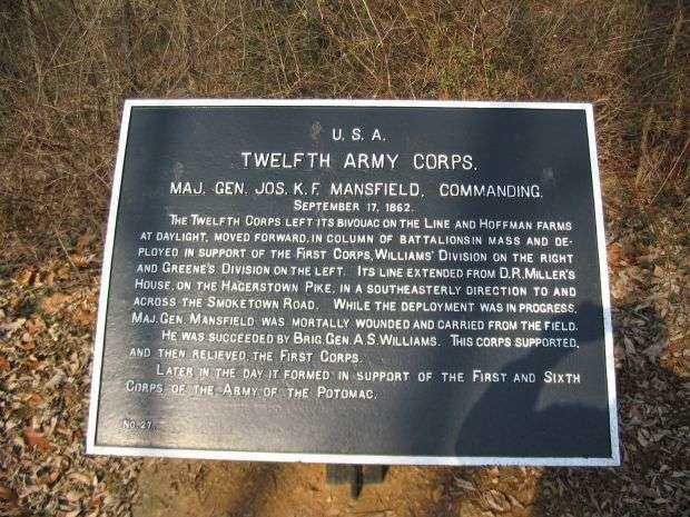 TWELFTH ARMY CORPS WAR MEMORIAL PLAQUE