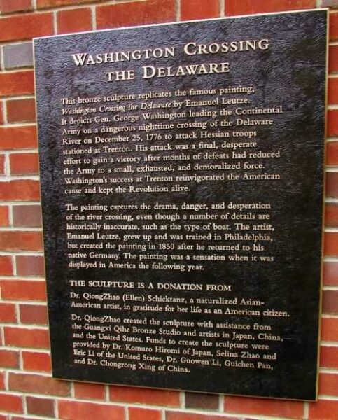 WASHINGTON CROSSING THE DELAWARE MEMORIAL PLAQUE
