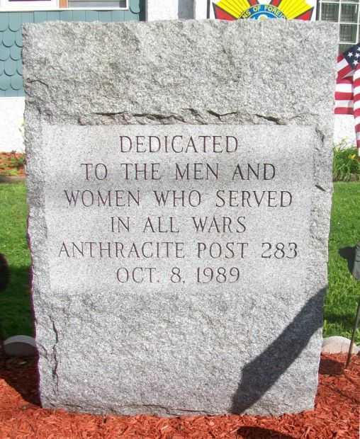 ANTHRACITE POST 283 WAR VETERANS MEMORIAL