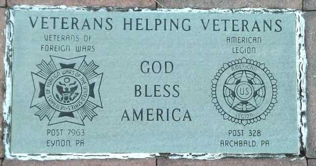 VETERANS HELPING VETERANS MEMORIAL PAVER