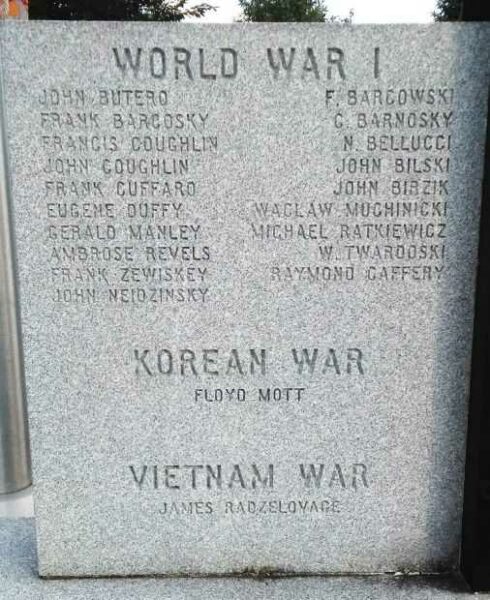 ARCHBALD WAR VETERANS MEMORIAL HONOR ROLL STONE A