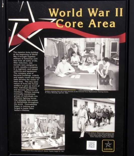 WORLD WAR II CORE AREA MEMORIAL PANEL
