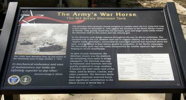 THE ARMY’S WAR HORSE MEMORIAL TANK PLAQUE