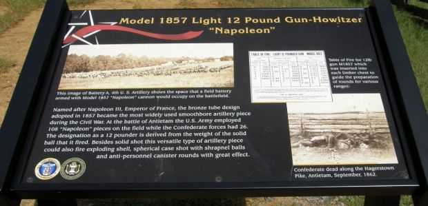 MODEL 1857 LIGHT 12 POUND GUN-HOWITZER MEMORIAL PLAQUE