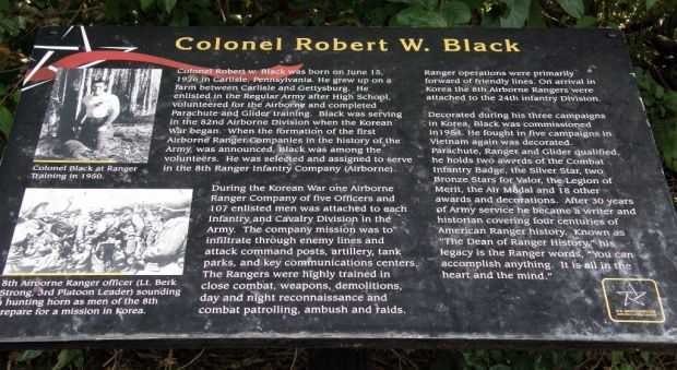 COLONEL ROBERT W. BLACK MEMORIAL PLAQUE