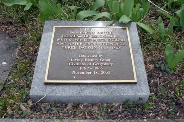 IN MEMORY OF CITIZENS OF GETTYSBURG MEMORIAL PLAQUE