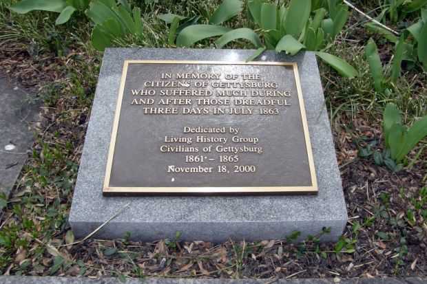 IN MEMORY OF CITIZENS OF GETTYSBURG MEMORIAL PLAQUE