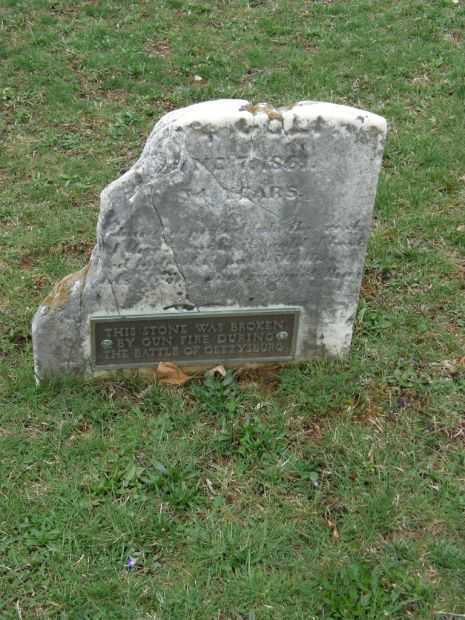 THIS STONE BROKEN BY GUN FIRE MEMORIAL