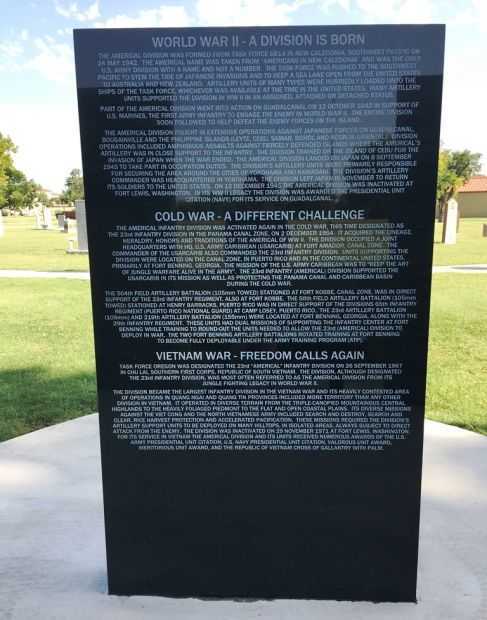 AMERICAL (23RD) INFANTRY DIVISION MEMORIAL STONE B