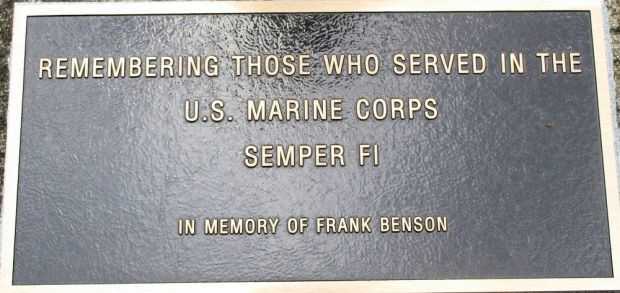 LA RUE U.S. MARINE CORPS MEMORIAL PLAQUE