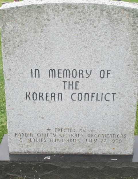 HARDIN COUNTY KOREAN WAR MEMORIAL BACK