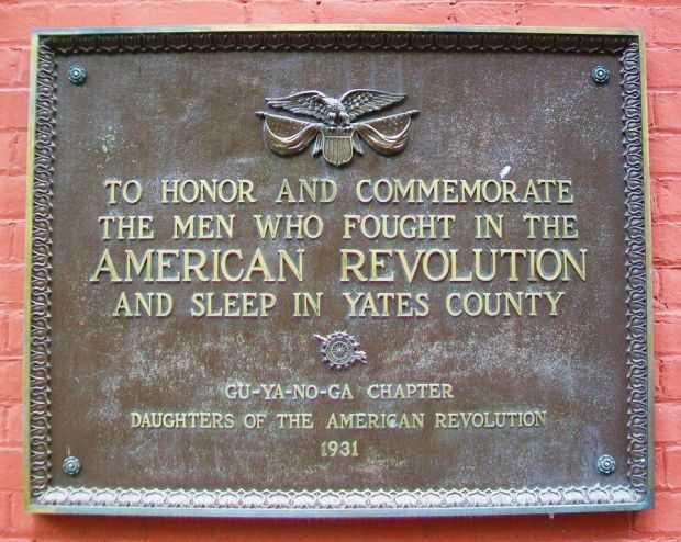 YATES COUNTY REVOLUTIONARY WAR MEMORIAL PLAQUE
