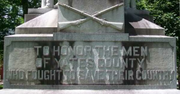 YATES COUNTY CIVIL WAR MEMORIAL DEDICATION STONE