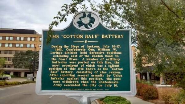 THE “COTTON BALE” BATTERY WAR MEMORIAL MARKER