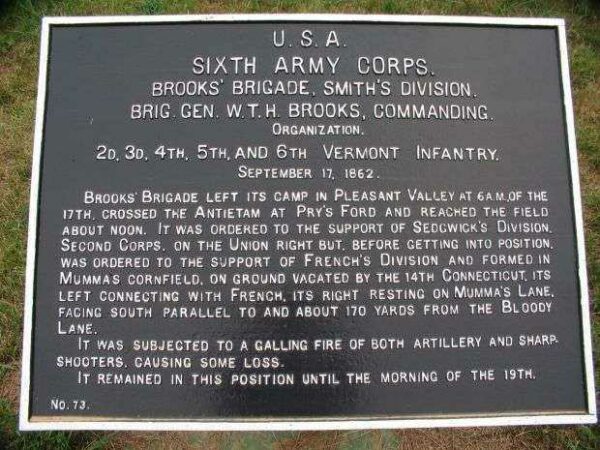 SIXTH ARMY CORPS WAR MEMORIAL PLAQUE
