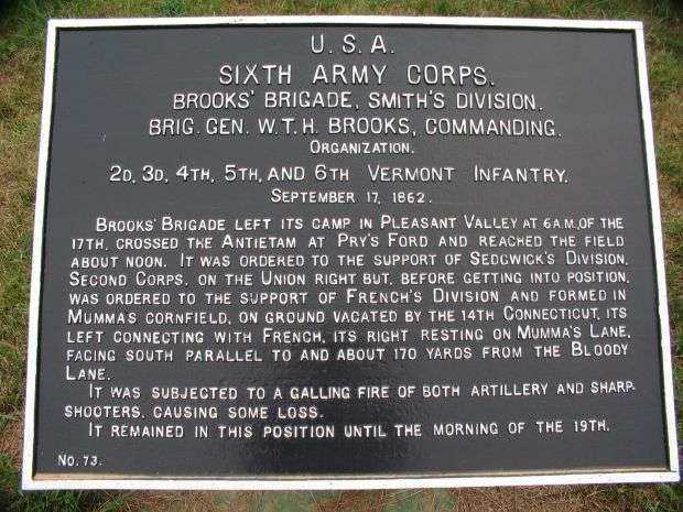 SIXTH ARMY CORPS WAR MEMORIAL PLAQUE