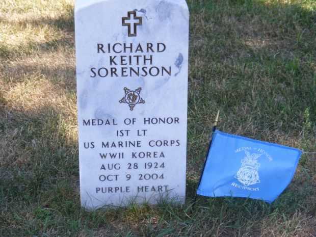 RICHARD KEITH SORENSON MEDAL OF HONOR MEMORIAL GRAVE STONE