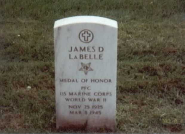 JAMES D LA BELLE MEDAL OF HONOR MEMORIAL GRAVE STONE