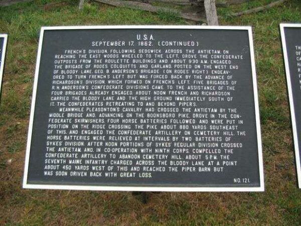 SEPTEMBER 17, 1862 WAR MEMORIAL PLAQUE II