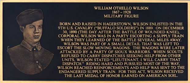 WILLIAM OTHELLO WILSON MEDAL OF HONOR WAR MEMORIAL PLAQUE