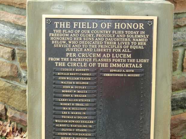 THE FIELD OF HONOR MEMORIAL PLAQUE
