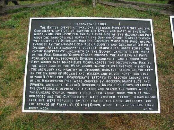 SEPTEMBER 17, 1862 WAR MEMORIAL PLAQUE