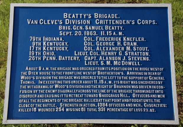 BEATTY’S BRIGADE WAR MEMORIAL PLAQUE III