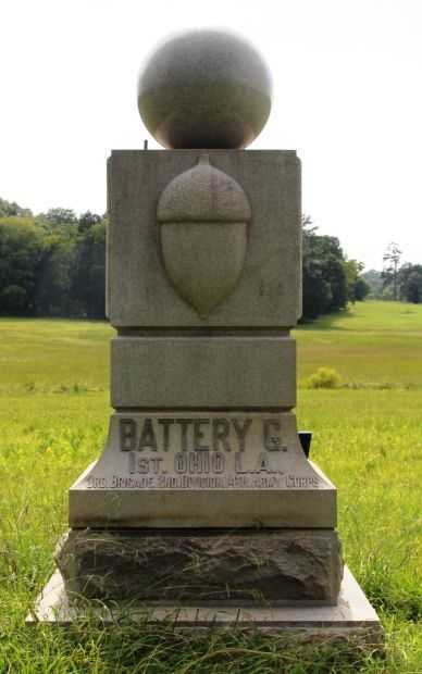 BATTERY G. 1ST. OHIO L.A. WAR MEMORIAL FRONT