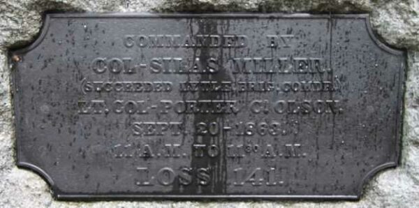 36TH ILLINOIS INFANTRY 20TH ARMY CORPS WAR MEMORIAL PLAQUE