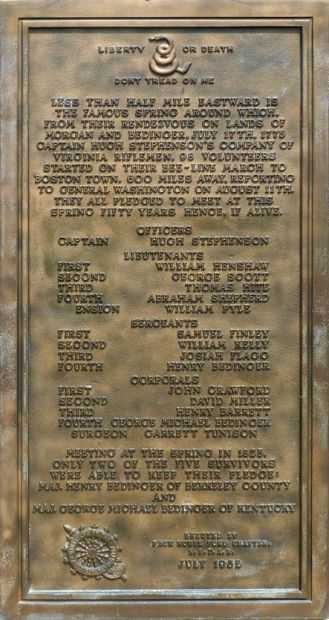 THE SPIRIT OF 1775 MEMORIAL PLAQUE